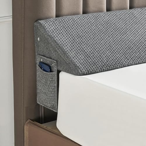 IFNOW Queen Bed Wedge Pillow(60"x6"x10"), Mattress Gap Filler 0-8", Grey
