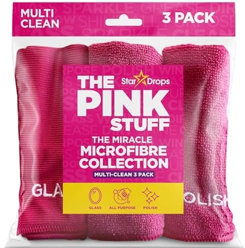 Stardrops – The Pink Stuff – Miracle Microfibre Cloth Collection 3 Pack