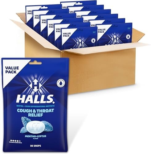 HALLS Cough & Throat Relief Mentho-Lyptus Cough Drops, 960 ct
