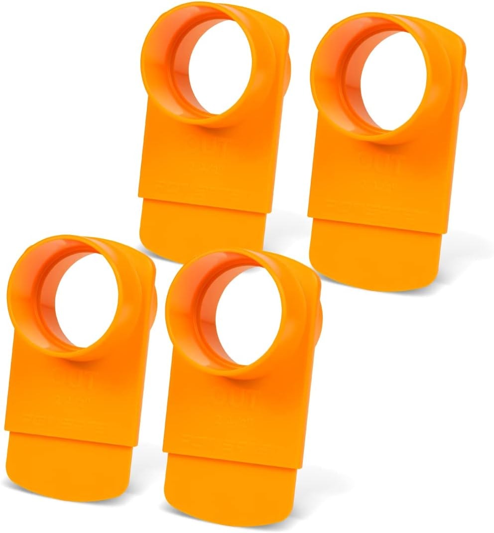 POWERTEC 70294-P4 2-1/2" Integrated Blast Gate Clog Resistant, Anti Gap Tapered ABS Plastic Fitting for Dust Collection Systems – 4 Pack (Patented)