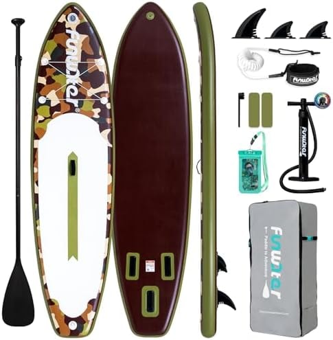 FunWater Inflatable Stand Up Paddle Board with Beginners SUP Accessories