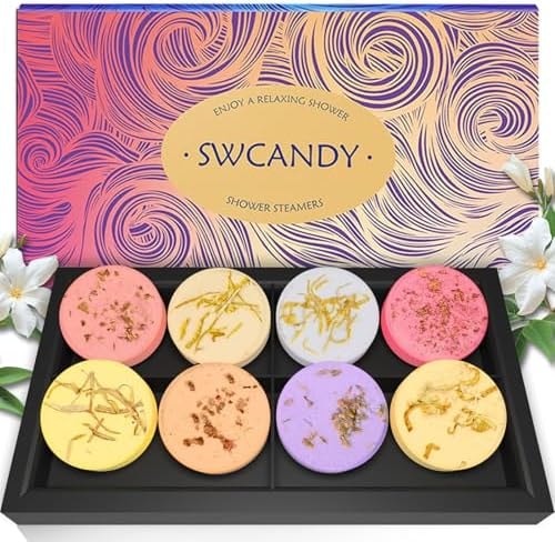 SWCANDY Shower Steamers Aromatherapy 8 Pack, Gifts for Mom Home Spa