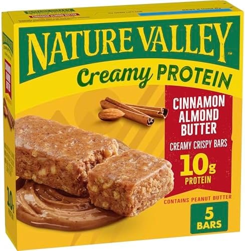 Nature Valley Cinnamon Almond Butter Creamy Protein Bar, 5 ct, 7.45 oz