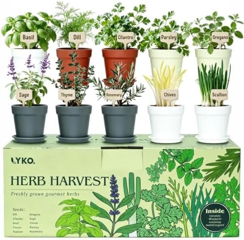 10 Indoor Herb Garden Kit, 33-Piece Complete Kitchen Herb Starter Set