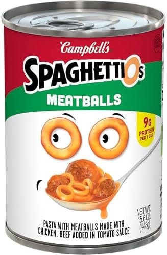 SpaghettiOs Canned Pasta with Meatballs, 15.6 oz Can