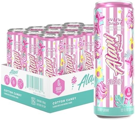 Alani Nu Cotton Candy Sugar Free Energy Drink (Pack of 12)