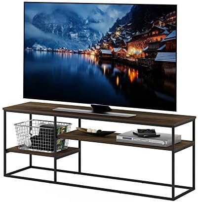 Furinno Moretti Modern Lifestyle TV Stand, Columbia Walnut