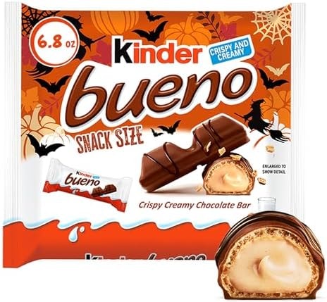 Kinder Bueno Bar, Halloween Candy, Snack Size, 6.8 Oz