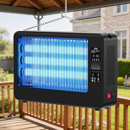 2026 Powerful 30w AI Display Smart Sensing Counting Mosquito Killer Lamp for Indoor Use, Insect Killer, ABS Plastic Outer Shell, for Mosquito, Fungus Gnats, Asian Beetles, Moths, Flying Pests (Black
