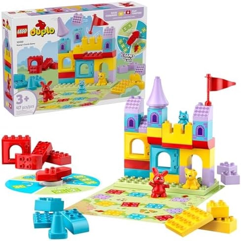 LEGO DUPLO Hopsy’s Castle Game Building Toy for Pretend Play - Learning & Education Play Set for Boys & Girls, Ages 3+ - Toddlers Learn Skills Through Play - Gift Idea for Family Game Night - 10450