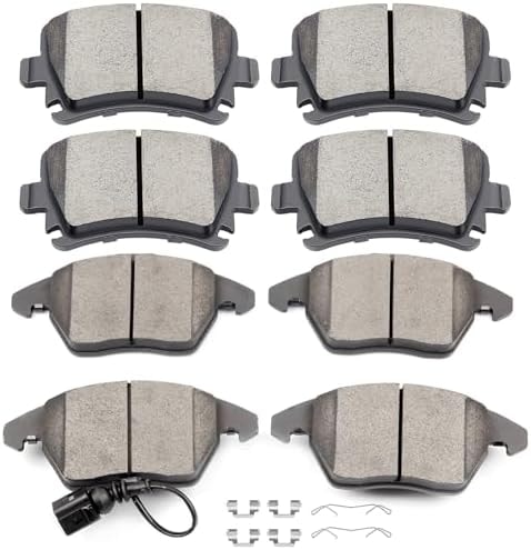 SCITOO D1107 D1108 8pcs Front Rear Ceramic Brake Pad Sets For Audi For A3