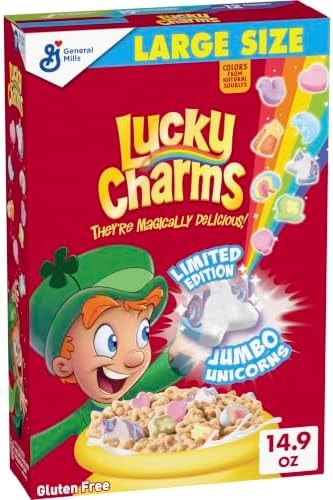 Lucky Charms Gluten Free Cereal with Marshmallows, Large Size, 14.9 oz