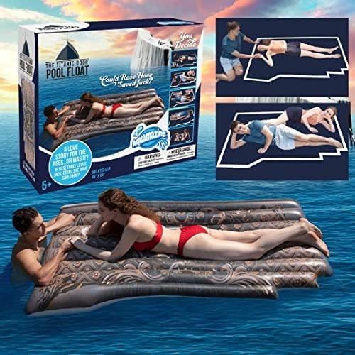 The Original Titanic Movie Pool Float- 48"x 84" Inflatable 2-Person Raft