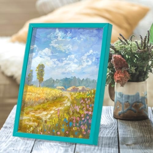 4x6in Picture Frame 1Pack, Display Pictures, Tabletop and Wall Mount Photo Frame, for Family, Friends, Pets,Blue
