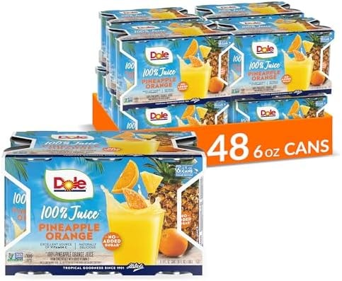 Dole Pineapple Orange Juice, 6 Fl Oz, Pack of 6