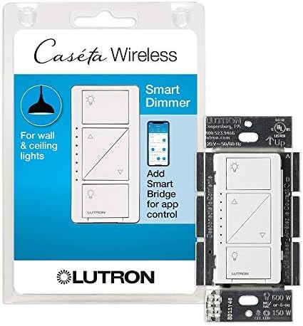 Lutron Caseta Smart Dimmer Switch (Smart Hub Required), No Neutral Required
