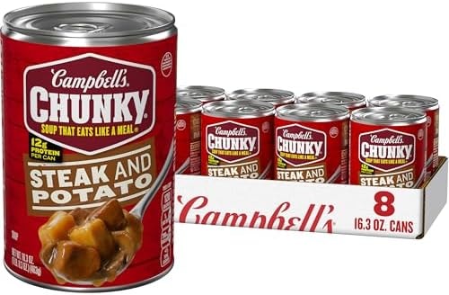 Campbell’s Chunky Soup, Steak and Potato Soup, 16.3 oz Can