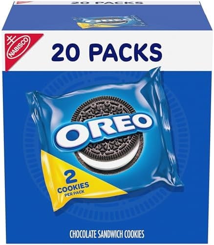 OREO Chocolate Sandwich Cookies, 20 Snack Packs (2 Cookies Per Pack)