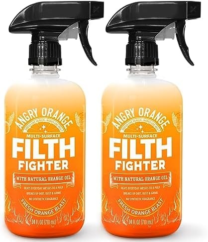 ANGRY ORANGE Citrus Multipurpose Cleaner Spray for Kitchen and Bathroom - 24 oz - Value 2 Pack