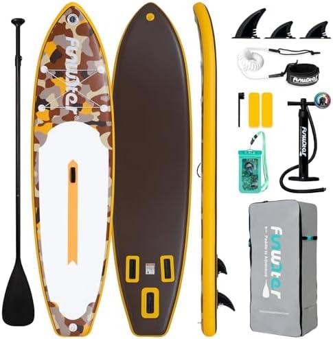 FunWater Inflatable Stand Up Paddle Board with Beginners SUP Accessories