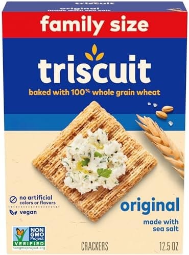 Triscuit Original Whole Grain Wheat Crackers, Healthy Snacks, 12.5 oz