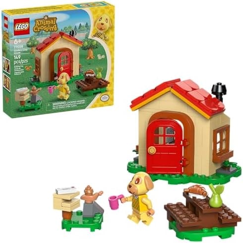 LEGO Animal Crossing Goldie’s Cozy House Building Toy - Pretend Play Set for Girls & Boys, Ages 6+ W/Dog Minifigure - Building Blocks Toy for Kids - Gift Idea for Birthdays & Video Game Fans - 77058