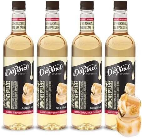 DaVinci Gourmet Classic Toasted Marshmallow Syrup, 25.4 Fluid Ounce (Pack of 4)