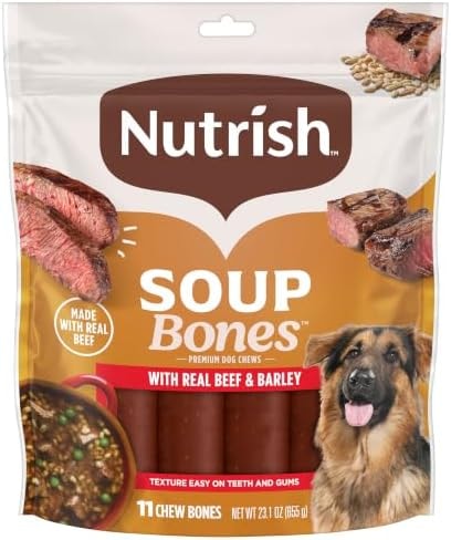 Nutrish Soup Bones Beef Dog Chews, 23.1 oz. Bag (11 Treats) (Rachael Ray)
