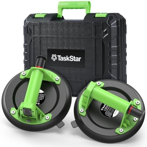 Taskstar Suction Cups for Glass Tile Lifting, 440LBS