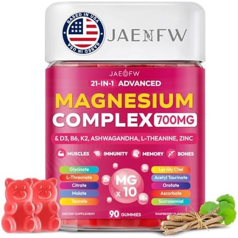 Magnesium Glycinate Gummies 700MG - 21-in-1 Advanced Magnesium Supplement