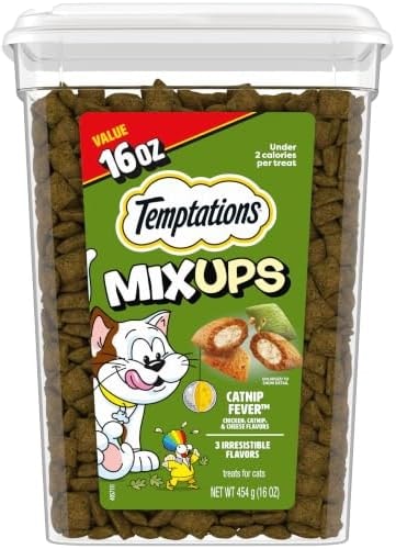 Temptations MixUps Crunchy and Soft Cat Treats, Catnip Fever, 16 oz