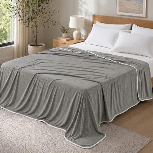 PHF Cooling Blanket Throw XL Size 50"x70", Charcoal Grey