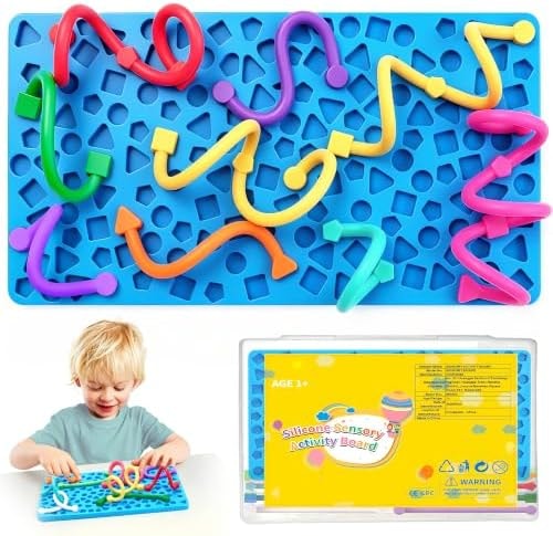 Stocking Stuffer Sensory Activity Board Travel Fidget Toys for Toddlers