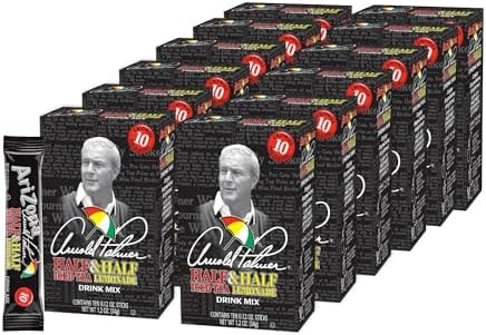 AriZona Arnold Palmer On-the-Go Drink Mix Powder 0.12oz 10ct Box (12 Pack)