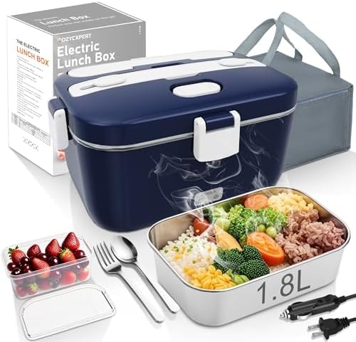 COZYEXPERT 100W Electric Lunch Box Food Heated 12/24V 110V Fast Food Warmer