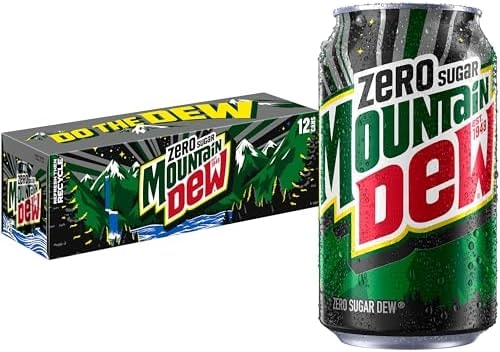 Mountain Dew Zero Sugar Soda, 12oz Cans (12 Pack)