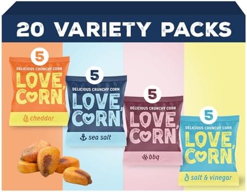 LOVE CORN Family Favorite Pack, 0.7oz x 20 Bags, Gluten Free, Vegan