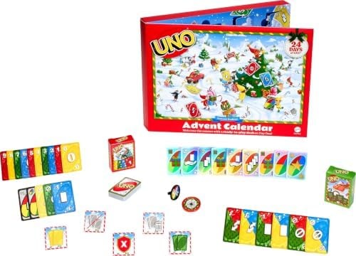 Mattel Games UNO Advent Calendar Card Game for Ages 7+, 2-4 Players