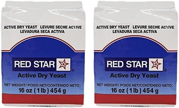 Red Star Active Dry Yeast 16 oz (1 pound) size (Pack of 2)