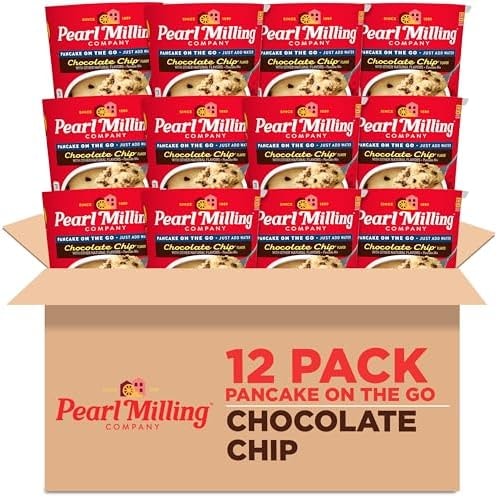 Pearl Milling Company Pancake Cups, Chocolate Chip, 2.11oz Cups (12 Pack)