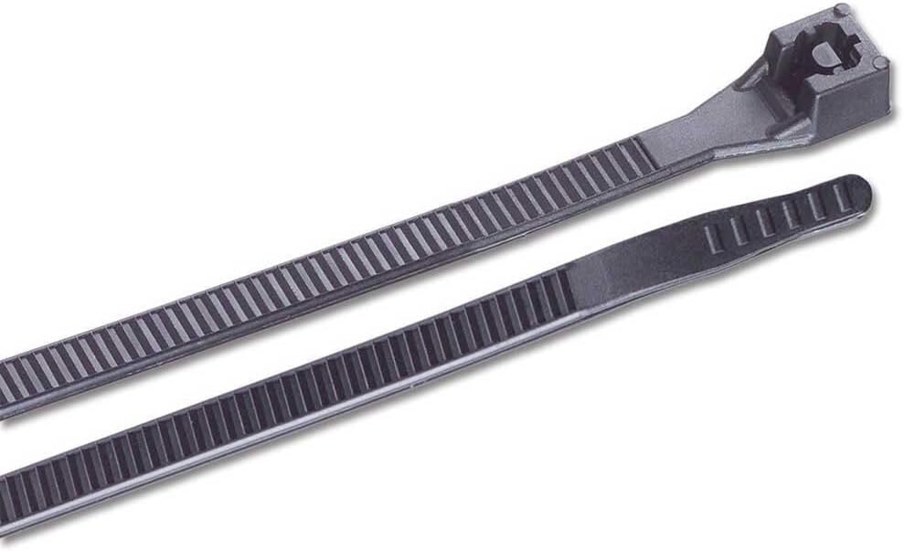 Ancor 199207 Cable Tie, Standard, 8", Black, 100pc/bag