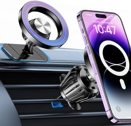 Kaistyle for Magsafe Car Mount【Strong Magnet】 Magnetic Phone Holder for Car Phone Holder Mount Dash Mounted Holders Phone Holders for Your Car Accessories for Women Men for iPhone 18 Pro Max 17 16 15