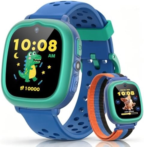 ENOMIR Kids Smart Watch for Boys 3-12 with Camera, Pedometer,Games, Music, Smartwatch Kid Fitness Tracker, Audiobooks, Parental Control, IP68 Waterproof Kids Watch, Gift for Kid Birthday, Christmas