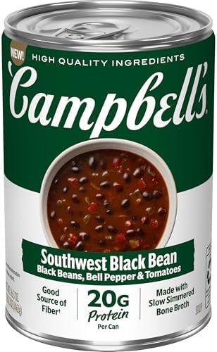 Campbell's Protein Southwest Black Bean Soup, 16.3 Oz Can