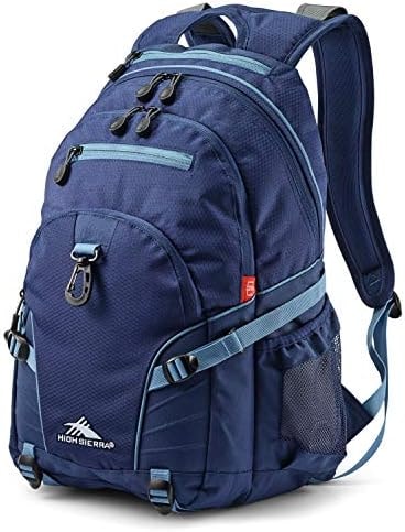 High Sierra Loop Backpack, Travel, or Work Bookbag with tablet sleeve, One Size, True Navy/Graphite Blue