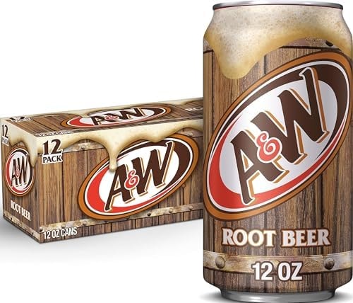A&W Root Beer Soda, 12 fl oz cans, 12 pack
