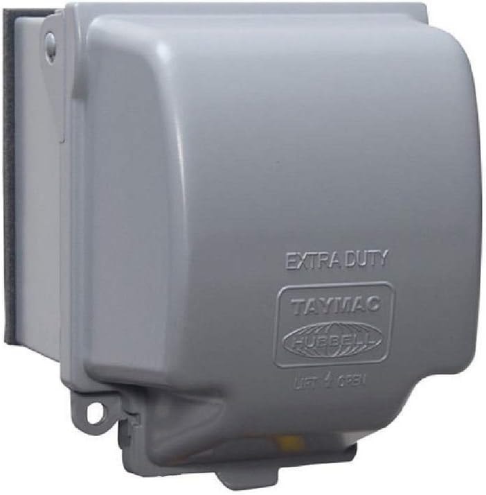 TAYMAC MX7200 RaynGuard Extra Duty Metal Weatherproof in-Use Cover, 2-Gang, Gray