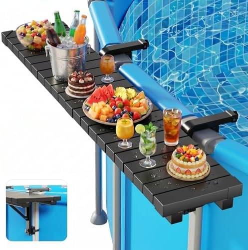 Kompoll Pool Bar for Above Ground Pool, 49.4"x9.6", Heavy Duty Swim Up Bar