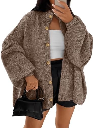 LILLUSORY Womens Oversized Chunky Cardigan Sweaters 2026 Fall Cozy Jacket