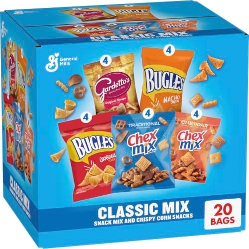 Classic Mix Snack Variety Pack, Bugles, Gardetto's, Chex Mix, 20 ct